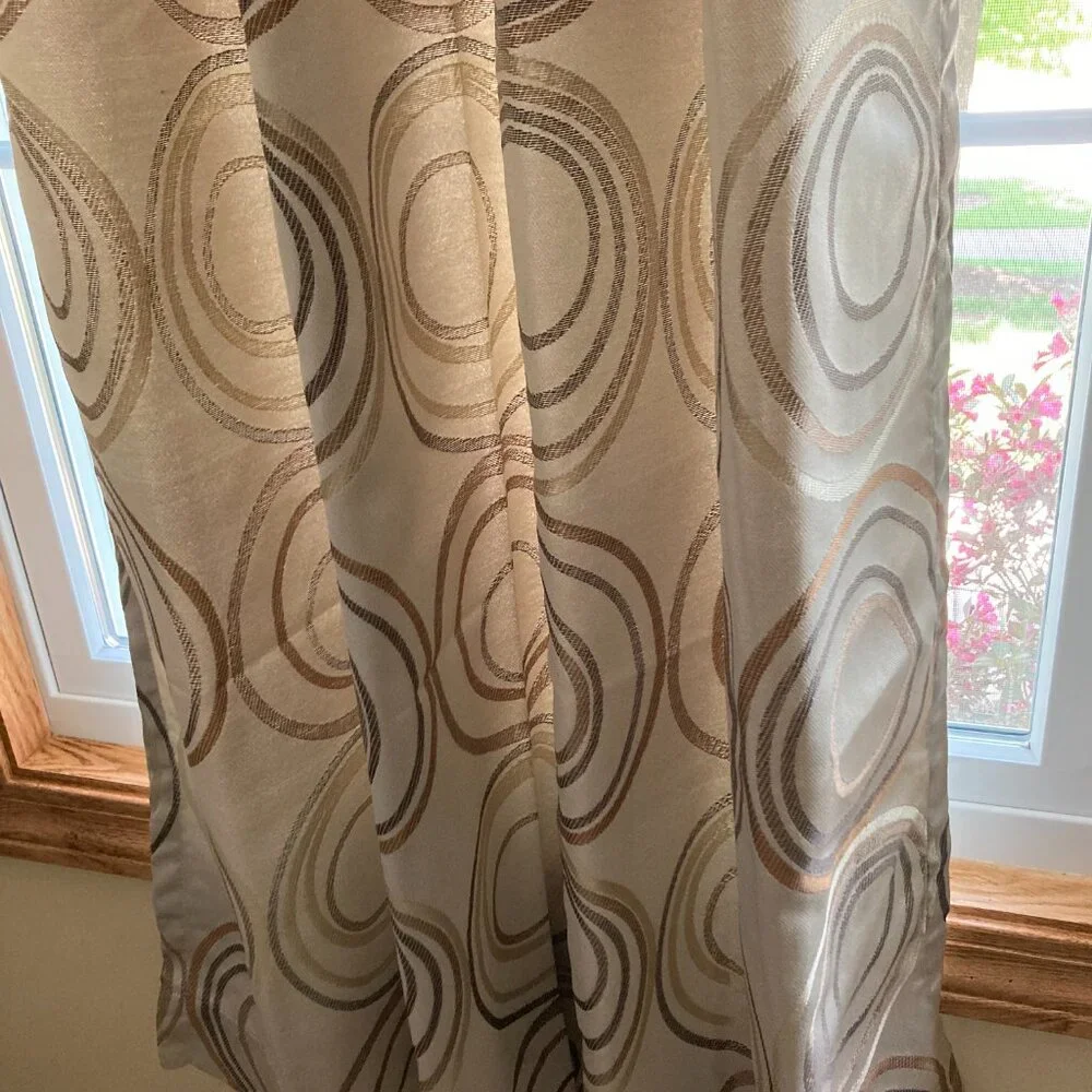Apt 9 Geometric Grommet Curtain Panel - One Panel